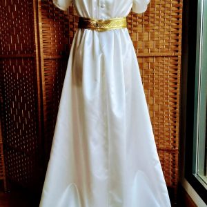 Satin  regency  tail dress