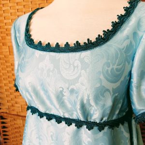 Satin  brocade regency dress