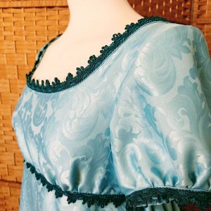 Satin  brocade regency dress