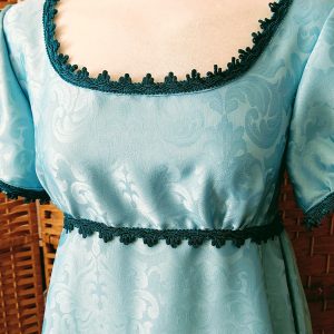 Satin  brocade regency dress