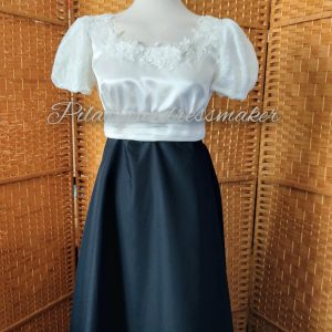 Empire satin cotton gown