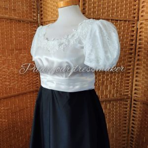 Empire satin cotton gown