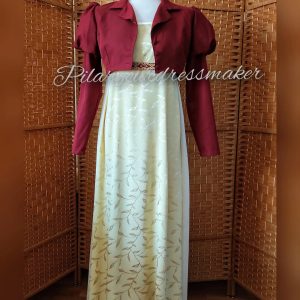 Brocade empire dress