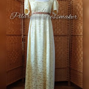 Brocade empire dress