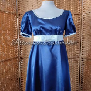 Satin regency dress