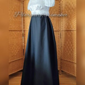 Empire satin cotton gown