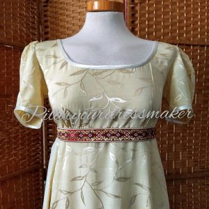 Brocade empire dress