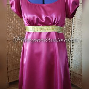 Satin regency dress