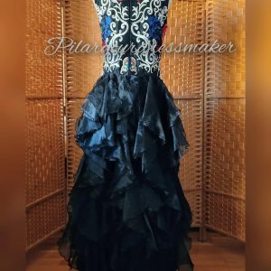 Embroidered organza dress