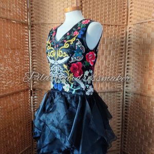 Embroidered organza dress