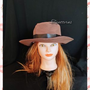 PDF sewing adult pattern fedora hat,one size pattern,DIY fedora hat, do it yourself,basic sewing knowledge,written instructions photos