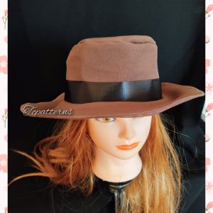 PDF sewing adult pattern fedora hat,one size pattern,DIY fedora hat, do it yourself,basic sewing knowledge,written instructions photos