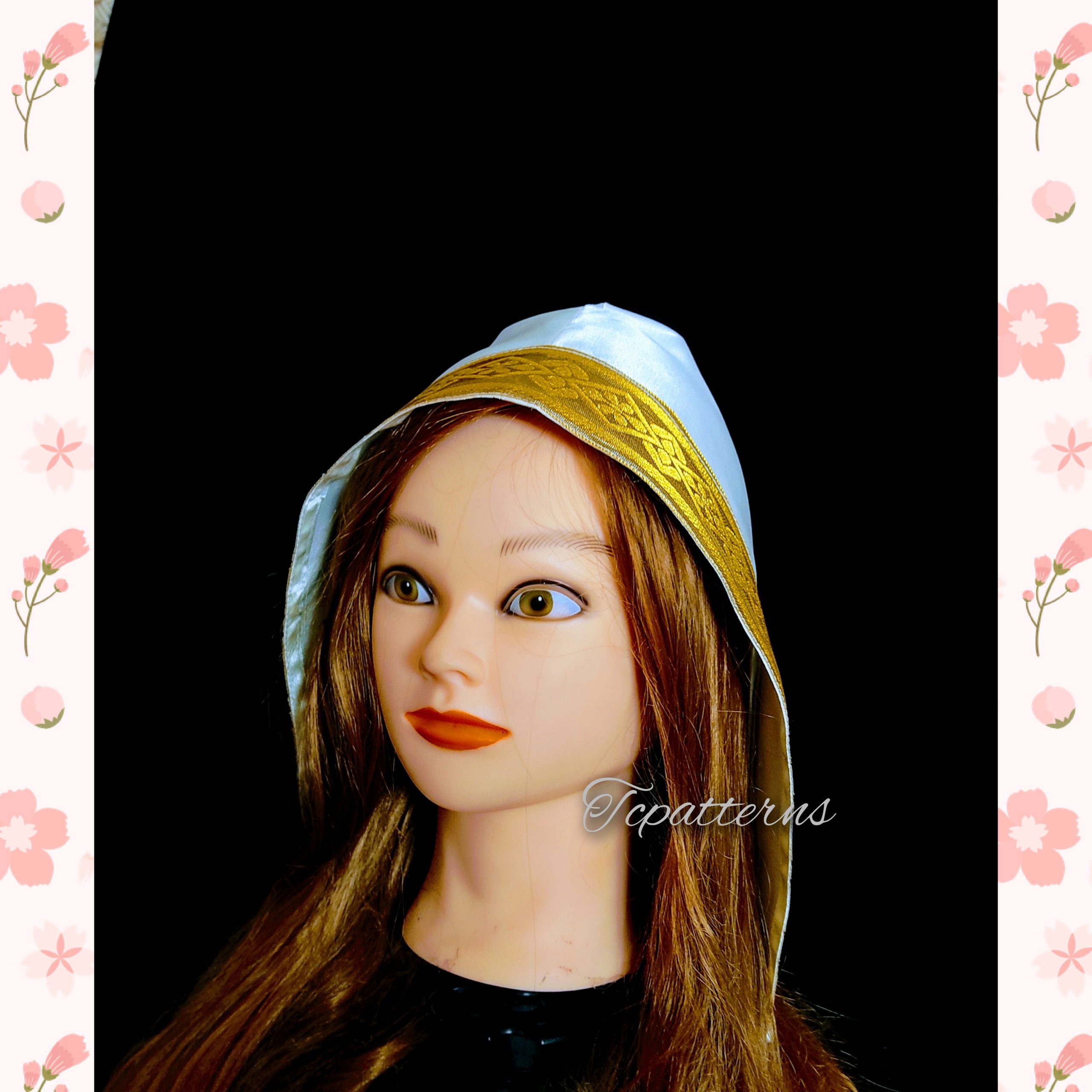 Medieval cap sewing pattern / one-size adult / A4 / US letter - Imagen 5