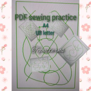 Sewing machine practice / 10 PDF sewing templates