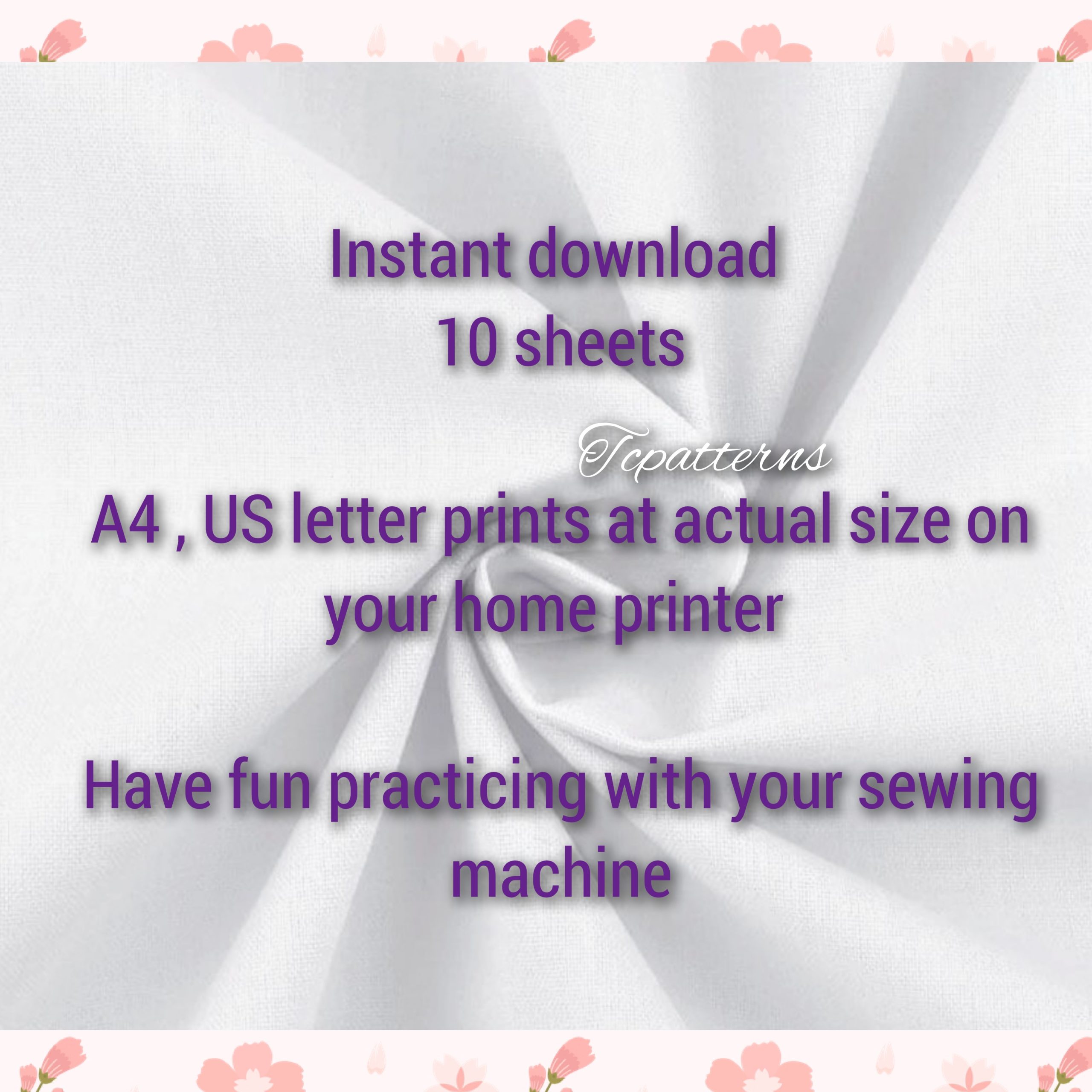 Sewing machine practice / 10 PDF sewing templates - Imagen 4