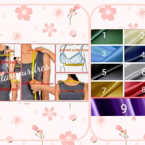 Satin empire ball gown