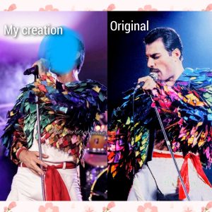 Faithful reproduction Freddie Mercury thousand satin arrows jacket / Hot space 1982
