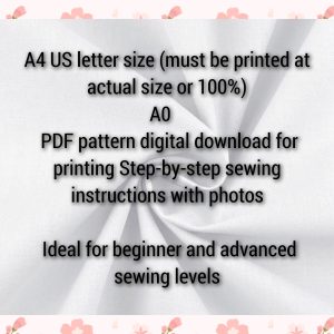 Sewing pattern for a cape with armholes / 8 sizes / European 38 - 52 / USA sizes 6- 20 / A4 / US letter / A0