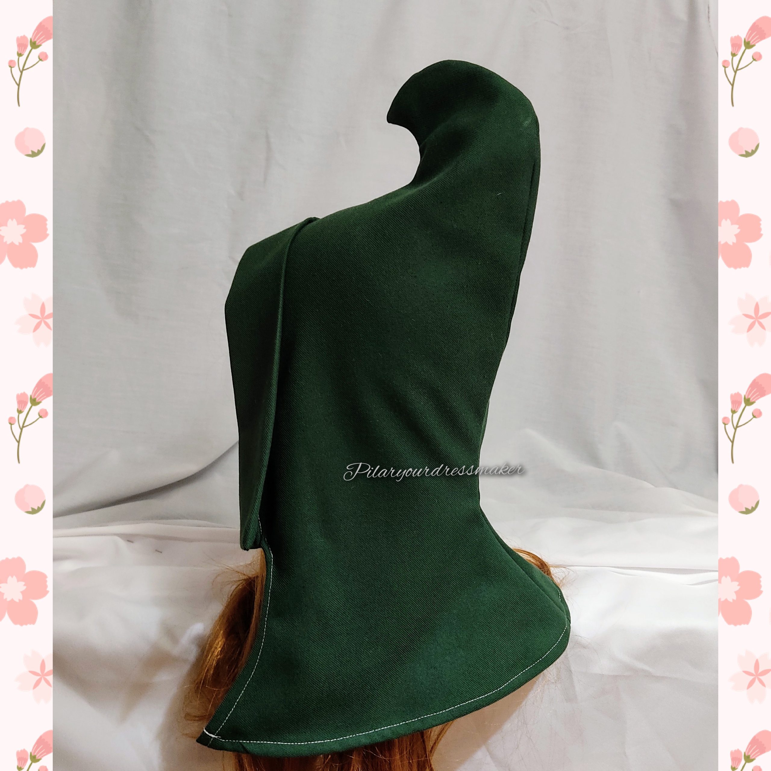 Medieval capirote hood sewing pattern / one-size adult / A4 / US letter - Imagen 3