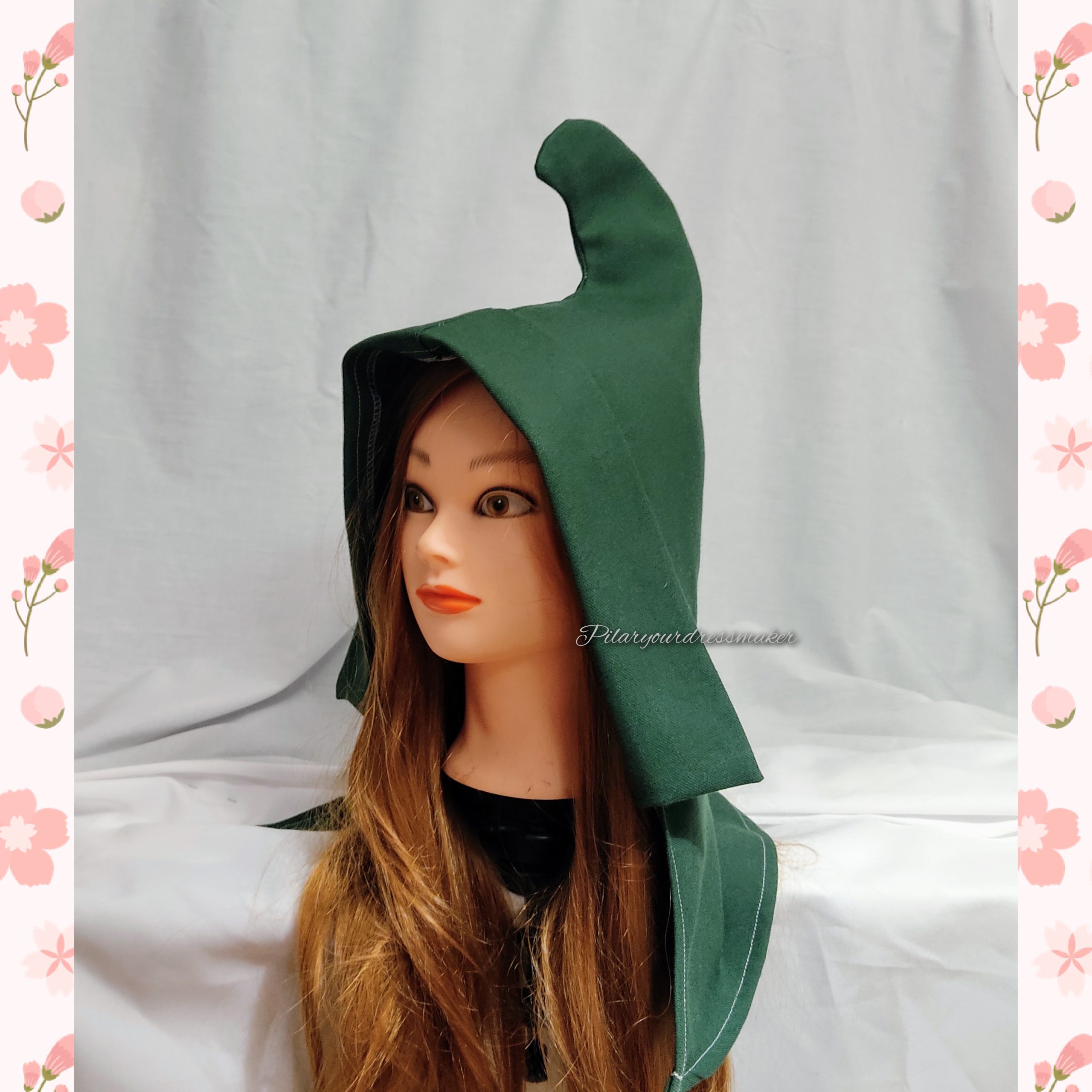 Medieval capirote hood sewing pattern / one-size adult / A4 / US letter - Imagen 4