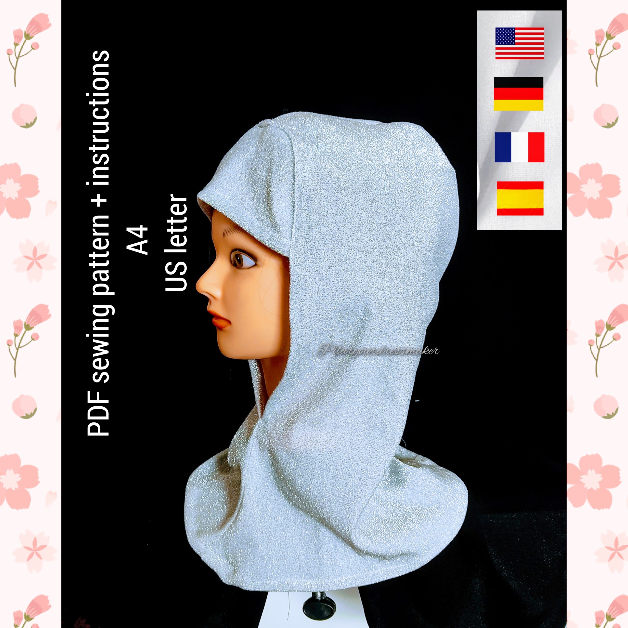 Maid padme sewing pattern / PDF pattern & intructions / one adult size