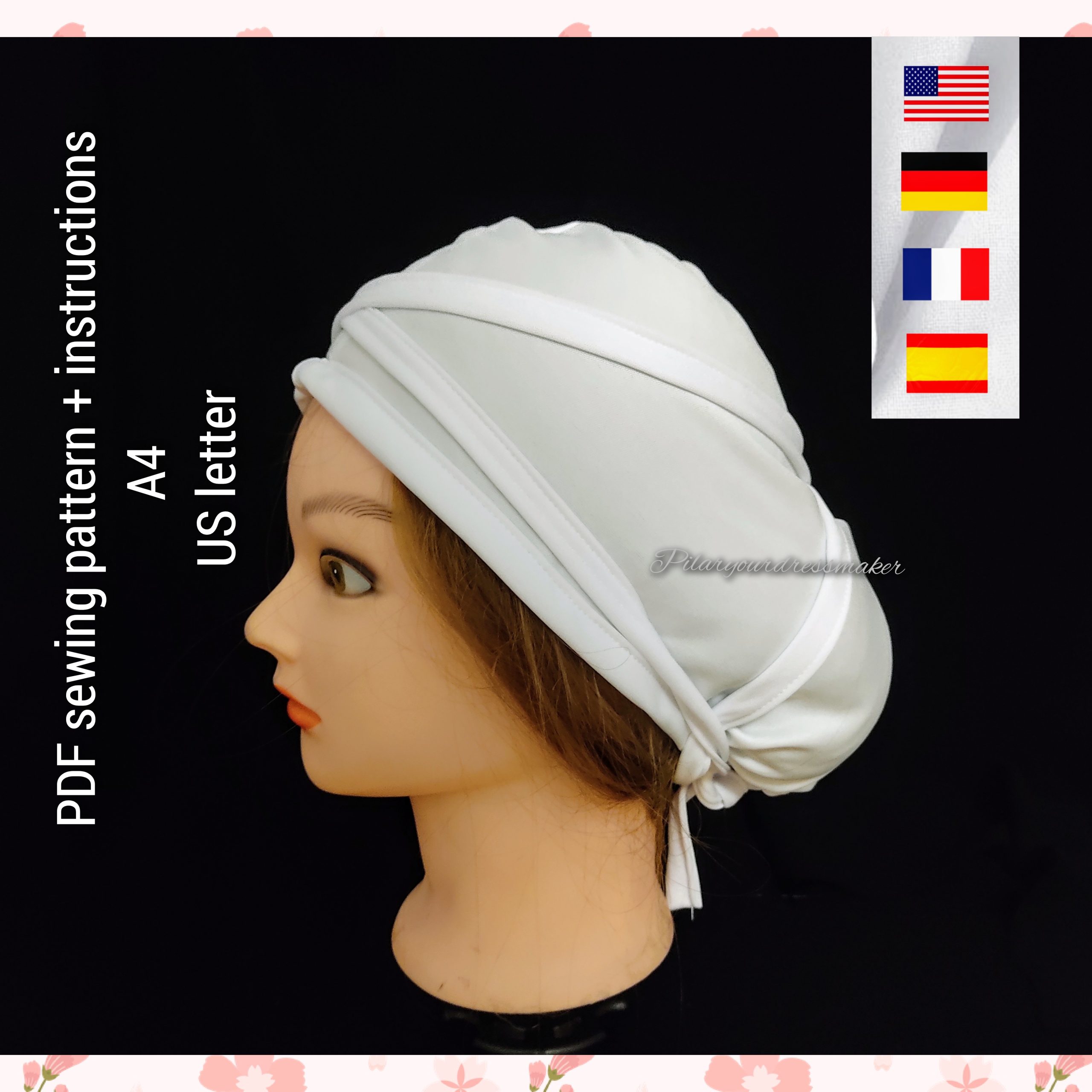 Saint Brigid's hat sewing pattern / one-size adult / A4 / US letter / confident beginner
