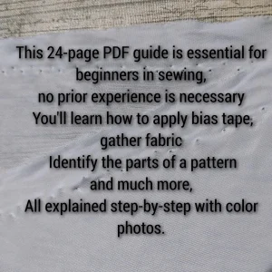 Beginner PDF Sewing Guide, Learning Manual, 24 pages, A4 and US Letter