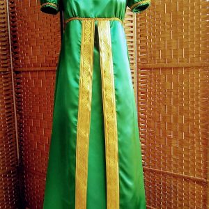 Satin empire ball gown