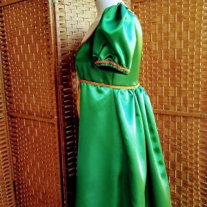 Satin empire ball gown