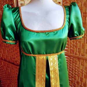 Satin empire ball gown