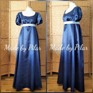 Satin empire gown