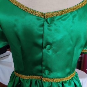 Satin empire ball gown