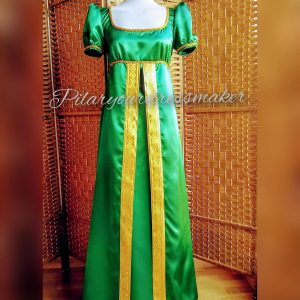 Satin empire ball gown