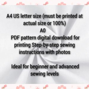 PDF Sewing Patterns with Instructions, Veil, Face Mask, 2 bonnets,wings hat, cape, A4 US Letter A0, Digital Download