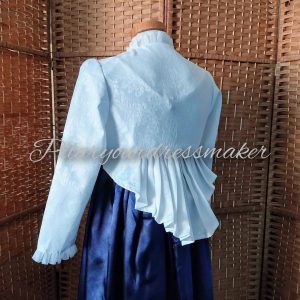 Empire Regency spencer, damask or satin fabric spencer, XVIII historical