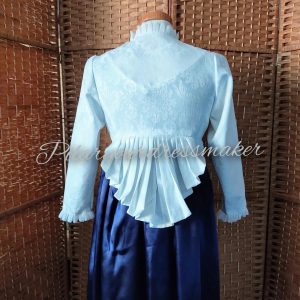 Empire Regency spencer, damask or satin fabric spencer, XVIII historical