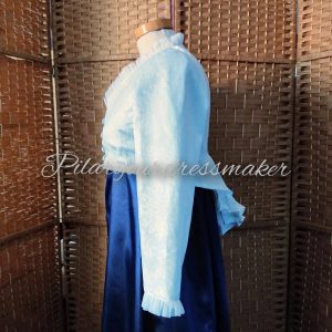 Empire Regency spencer, damask or satin fabric spencer, XVIII historical